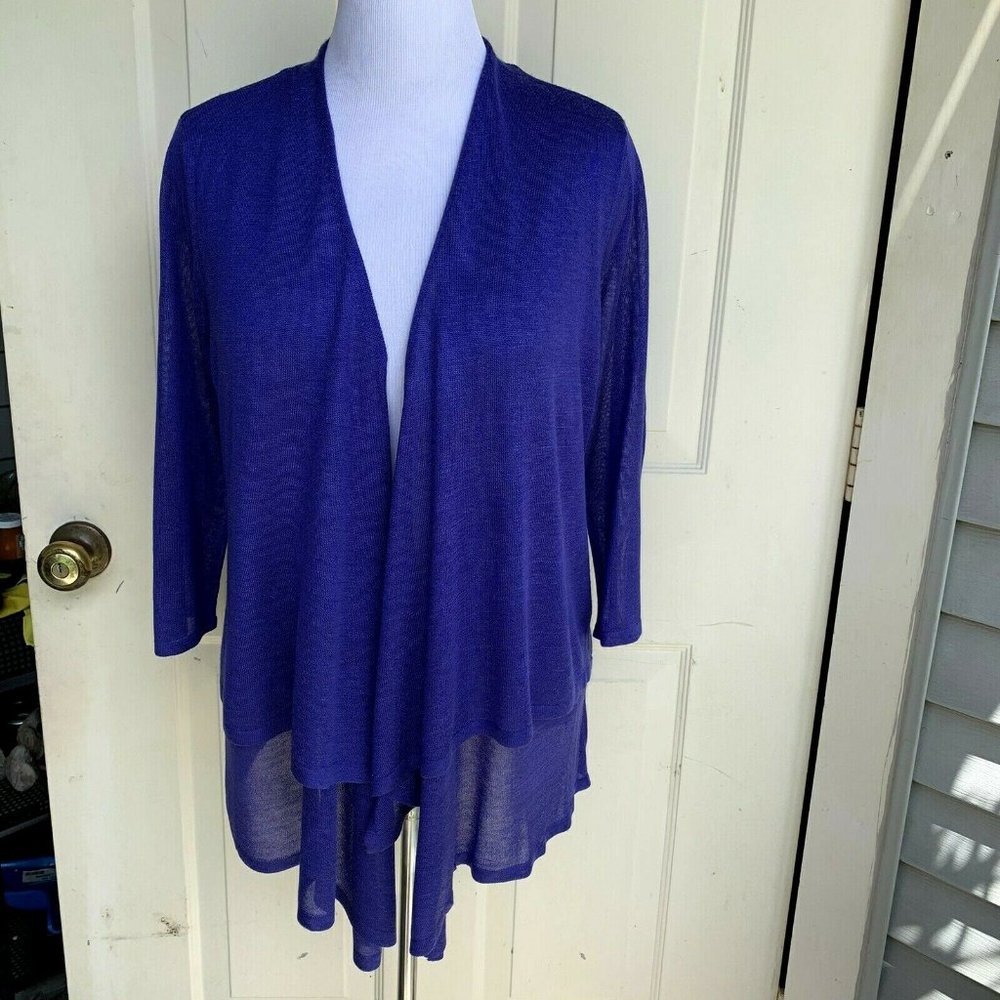 NWT Chico's purple viscose cardigan L